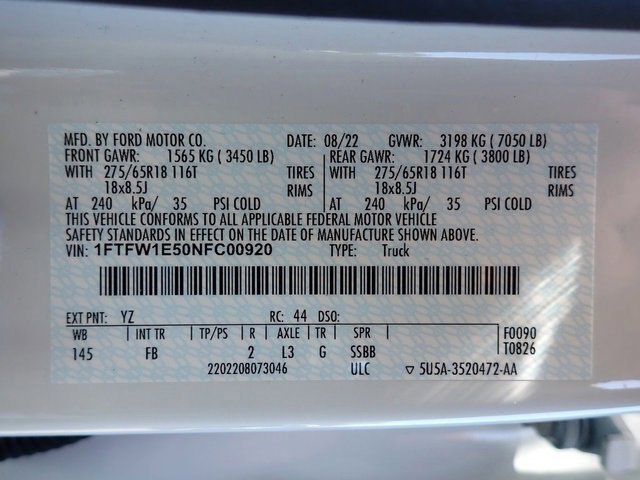 Certified 2022 Ford F150 XLT w/ Equipment Group 302A High image 23