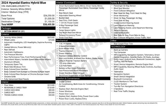Used 2024 Hyundai Elantra Blue FWD image 5