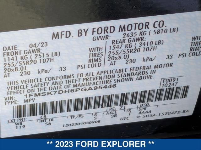 Certified 2023 Ford Explorer XLT w/ Equipment Group 202A image 25