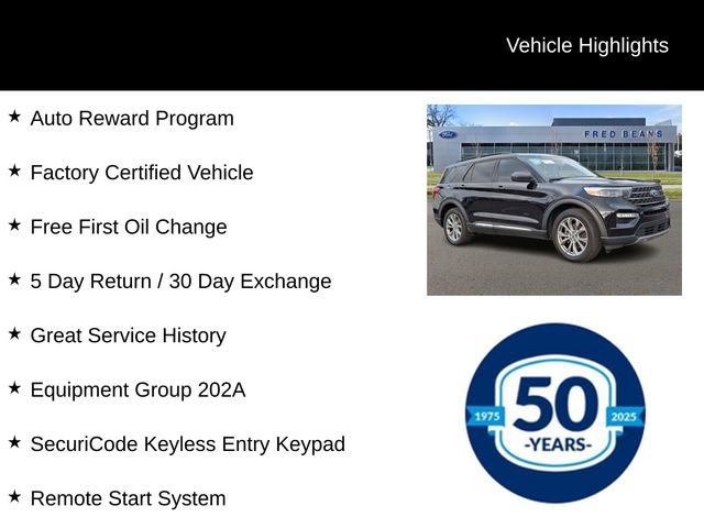 Certified 2022 Ford Explorer XLT w/ Equipment Group 202A image 7