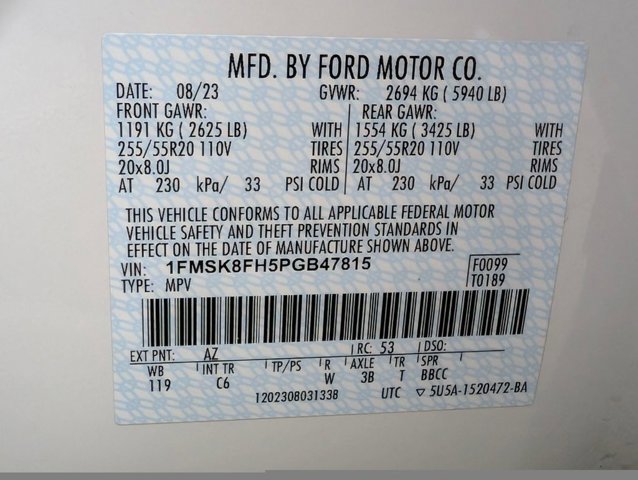 Certified 2023 Ford Explorer Limited w/ Equipment Group 301A AWD/4WD image 26