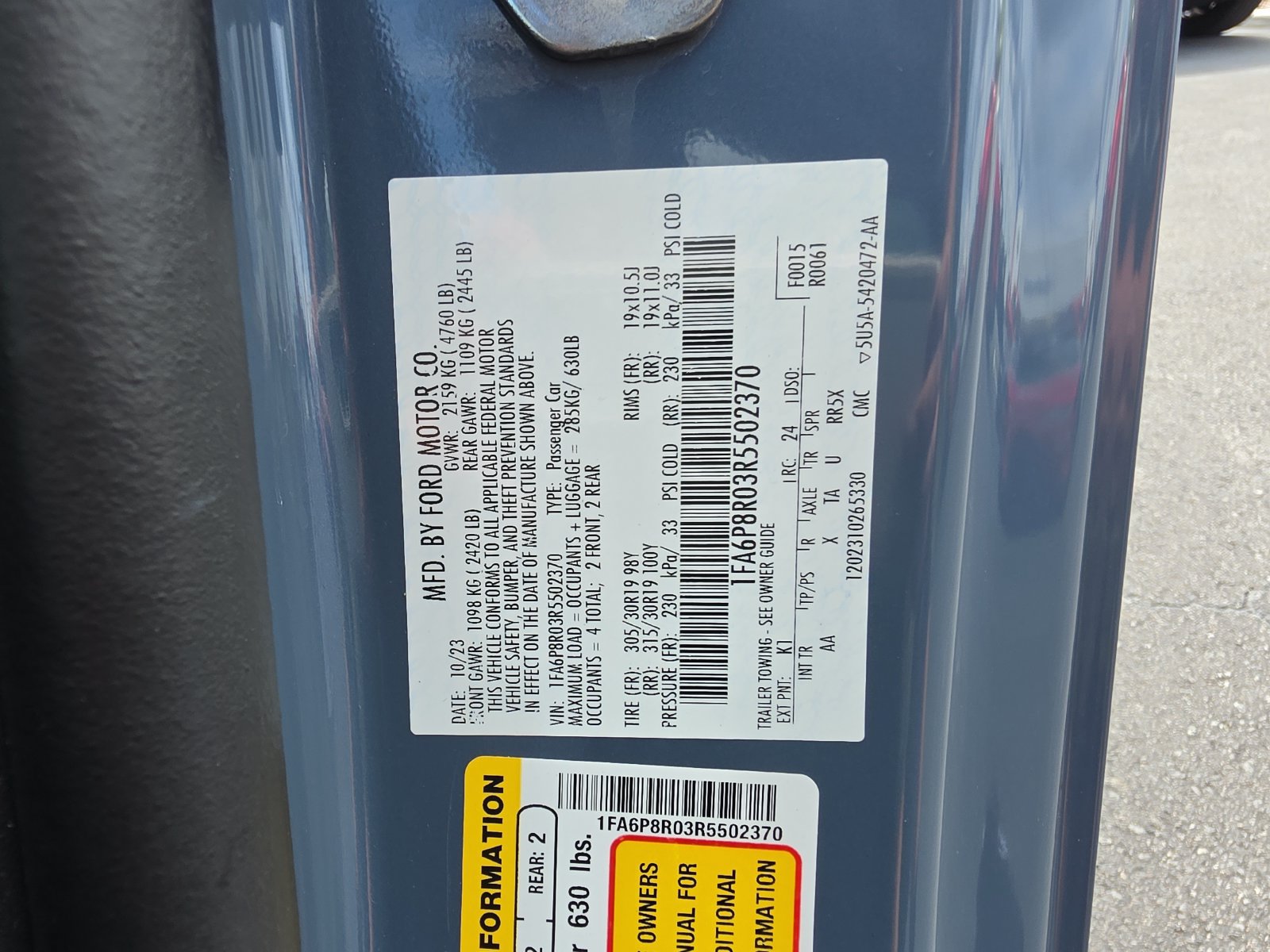 Certified 2024 Ford Mustang Dark Horse w/ Dark Horse Handlin Package RWD image 30