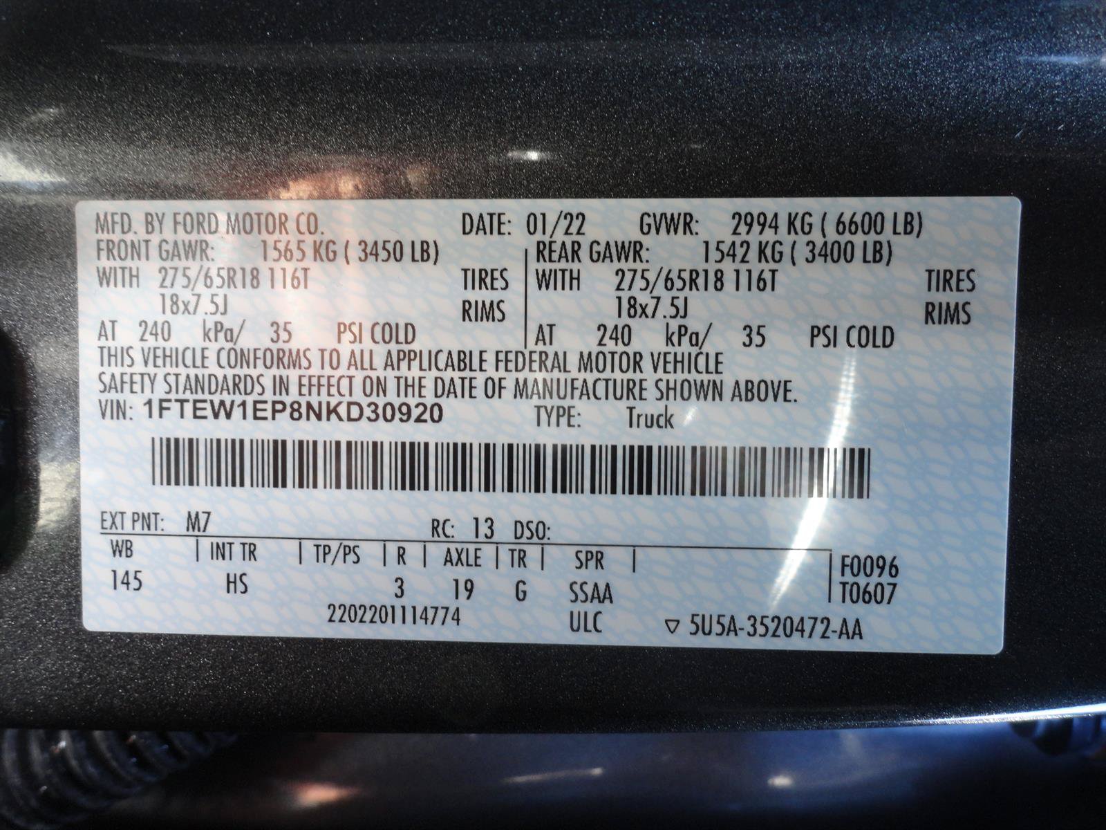 Certified 2022 Ford F150 Lariat w/ Equipment Group 502A High AWD/4WD image 24