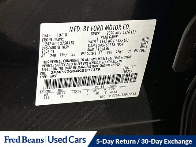 Certified 2019 Ford Edge SE FWD image 35