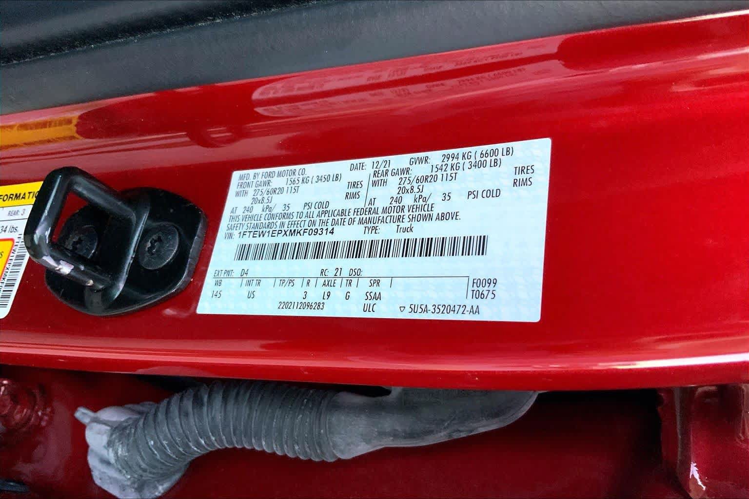 Certified 2021 Ford F150 4x4 SuperCrew image 29