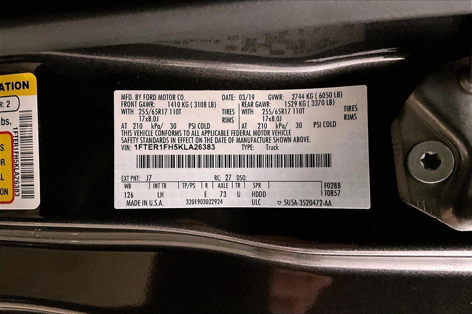 Certified 2019 Ford Ranger XL w/ Equipment Group 101A Mid image 33