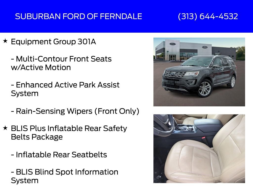 Certified 2017 Ford Explorer Limited w/ Equipment Group 301A image 9
