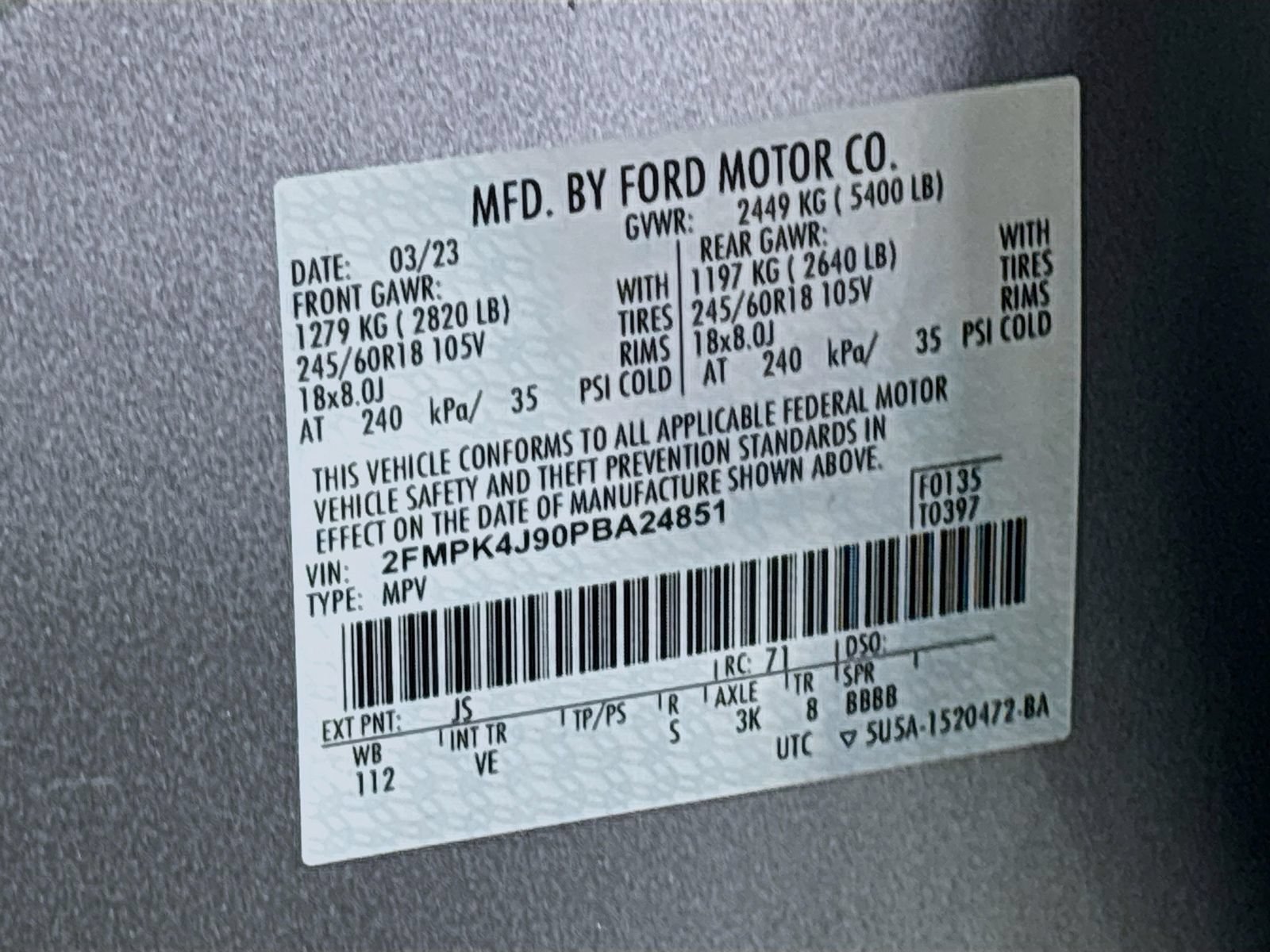 Certified 2023 Ford Edge SEL AWD/4WD image 31
