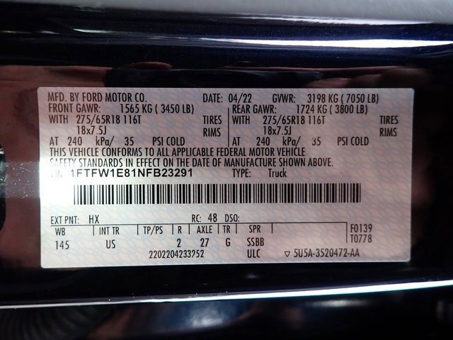 Certified 2022 Ford F150 XLT w/ Equipment Group 302A High image 23