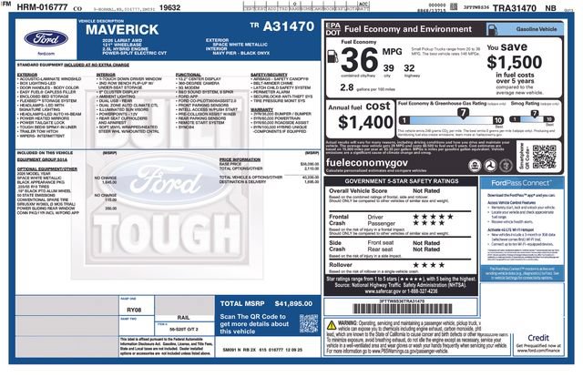 Certified 2026 Ford Maverick Lariat w/ Black Appearance Package AWD/4WD image 38