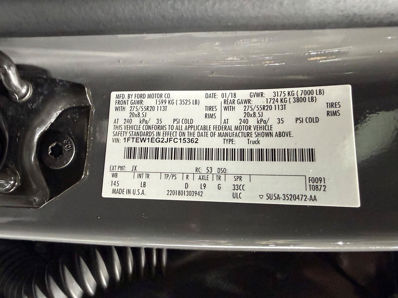 Certified 2018 Ford F150 Lariat w/ Equipment Group 502A Luxury AWD/4WD image 34