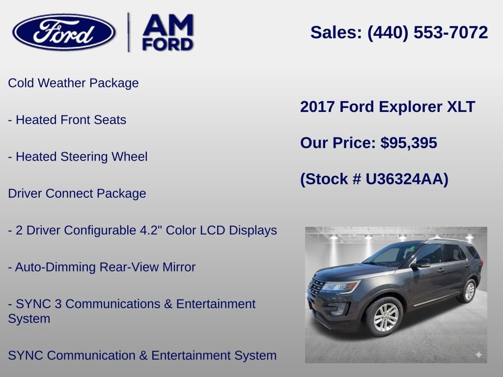 Certified 2017 Ford Explorer XLT w/ Equipment Group 201A FWD image 12