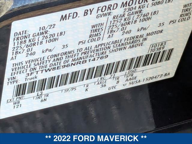 Certified 2022 Ford Maverick Lariat image 25