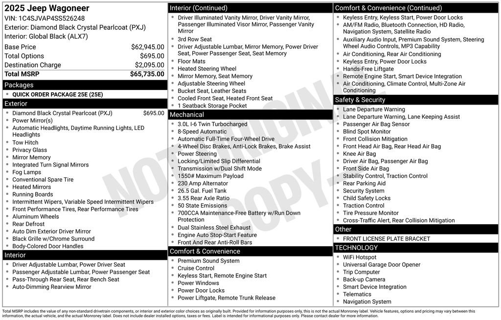 Used 2025 Jeep Wagoneer 4WD image 5