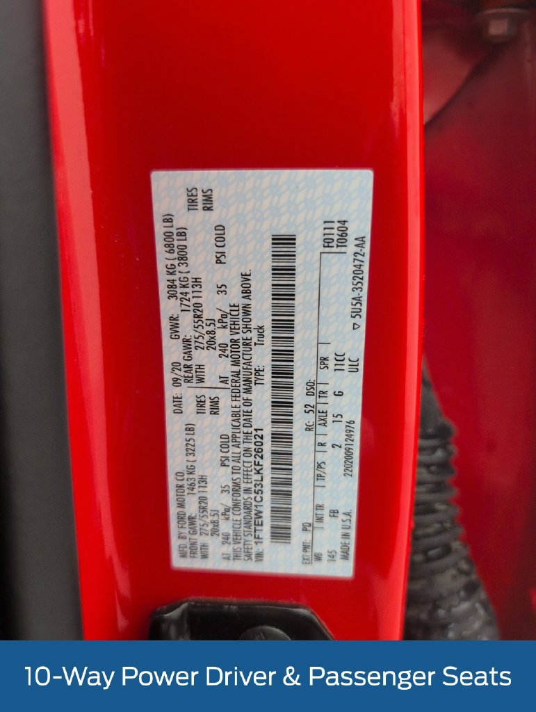 Certified 2020 Ford F150 XLT w/ Equipment Group 302A Luxury RWD image 40