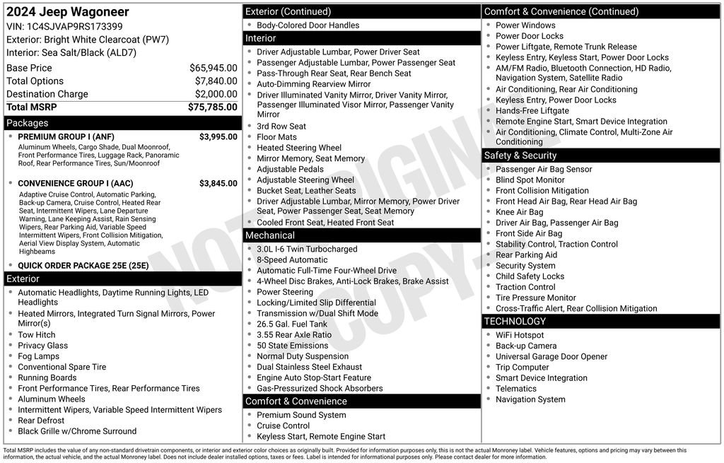 Used 2024 Jeep Wagoneer 4WD w/ Premium Group I image 28