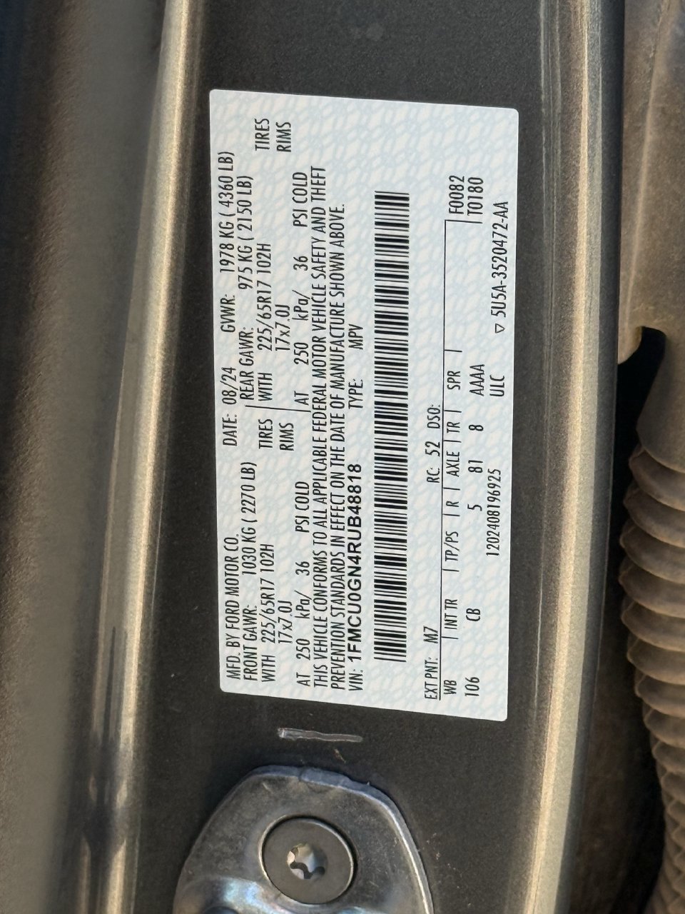 Certified 2024 Ford Escape Active w/ Tech Pack #1 FWD image 30