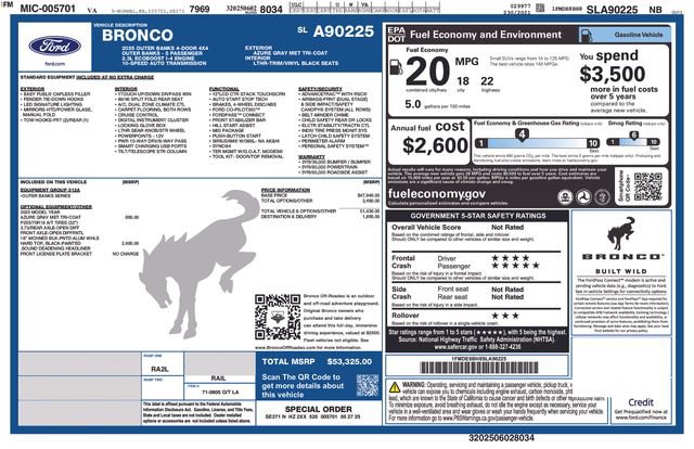 Certified 2025 Ford Bronco Outer Banks AWD/4WD image 36