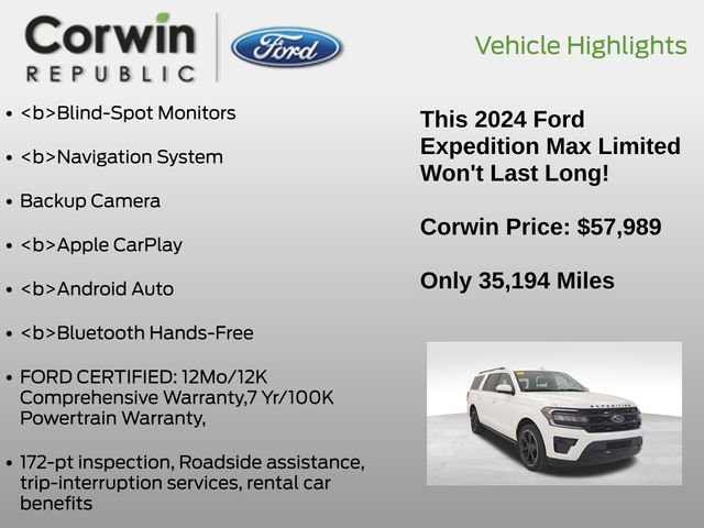 Certified 2024 Ford Expedition Max Limited image 20