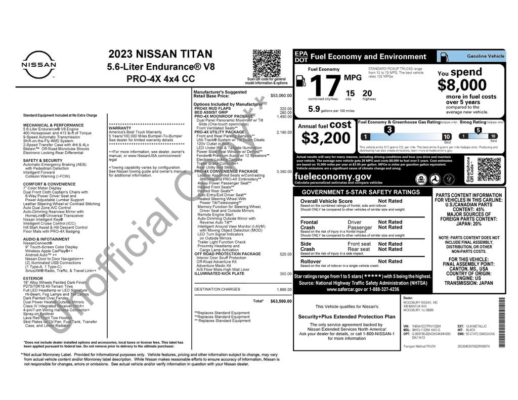 Used 2023 Nissan Titan PRO-4X w/ Pro-4x Convenience Package AWD/4WD image 47