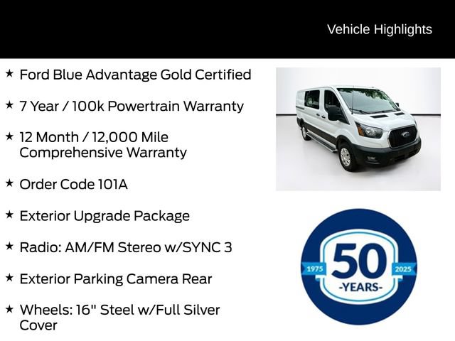 Certified 2025 Ford Transit 250 Low Roof w/ Exterior Upgrade Package RWD image 6