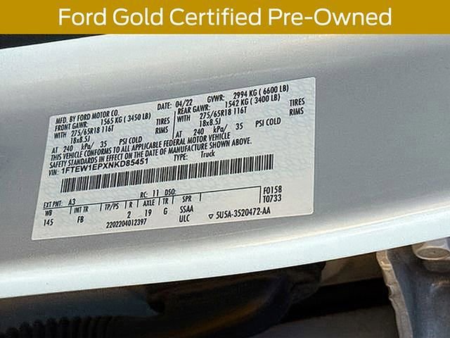 Certified 2022 Ford F150 XLT w/ Equipment Group 302A High image 41