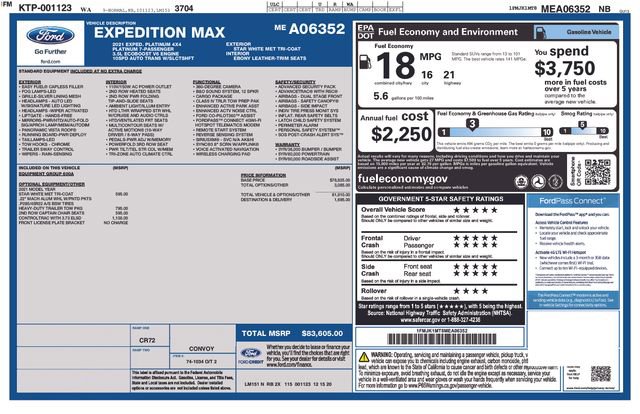 Certified 2021 Ford Expedition Max Platinum image 7