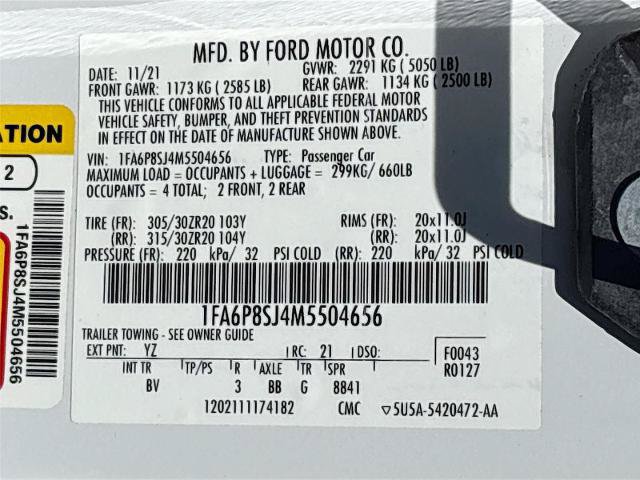 Certified 2021 Ford Mustang Shelby GT500 w/ Technology Package RWD image 34