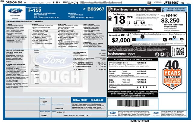 Certified 2018 Ford F150 XLT w/ Equipment Group 302A Luxury AWD/4WD image 5