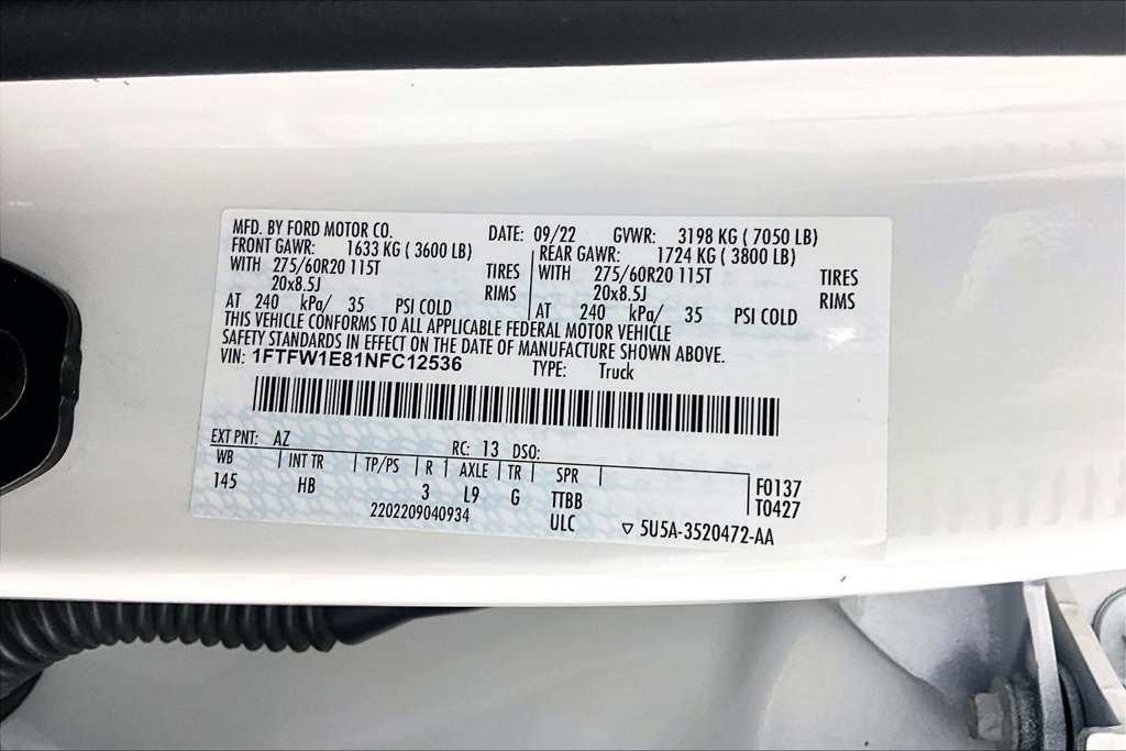 Certified 2022 Ford F150 Lariat AWD/4WD image 32
