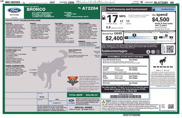 Certified 2021 Ford Bronco Wildtrak AWD/4WD image 7