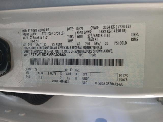 Certified 2021 Ford F150 XLT w/ Equipment Group 302A High image 20