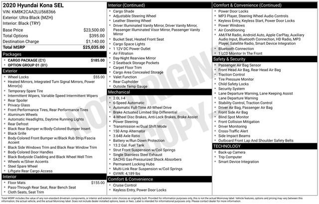 Used 2020 Hyundai Kona SEL w/ Cargo Package image 5