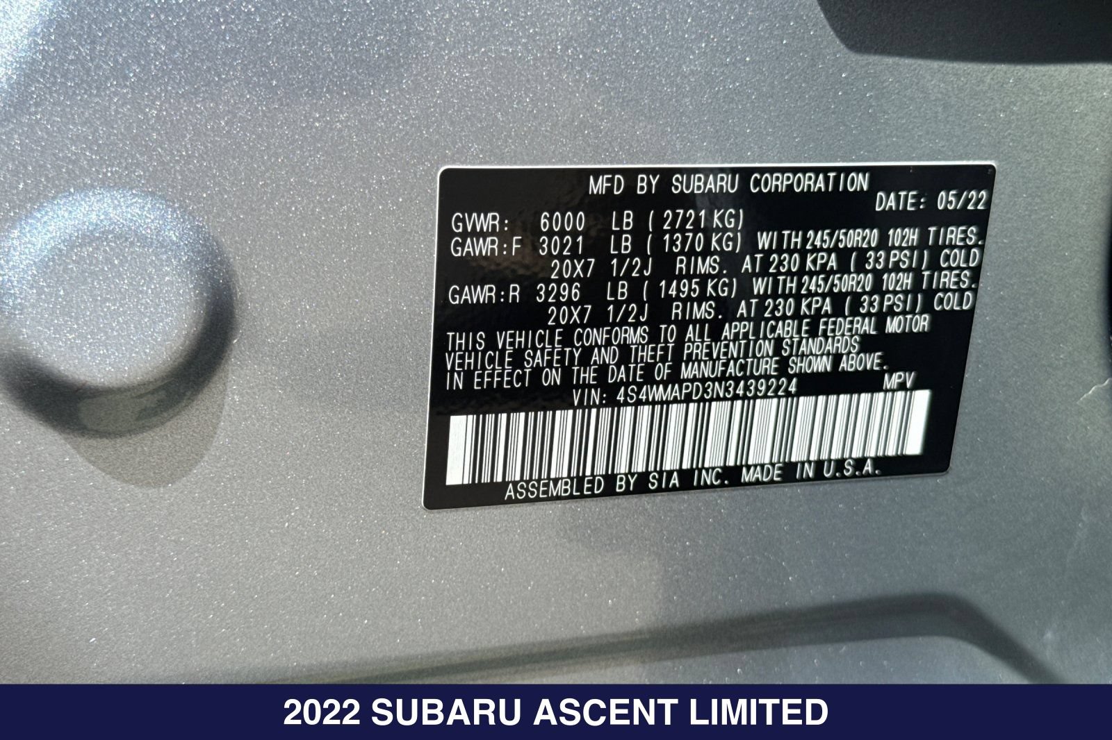 Used 2022 Subaru Ascent Limited AWD/4WD image 33