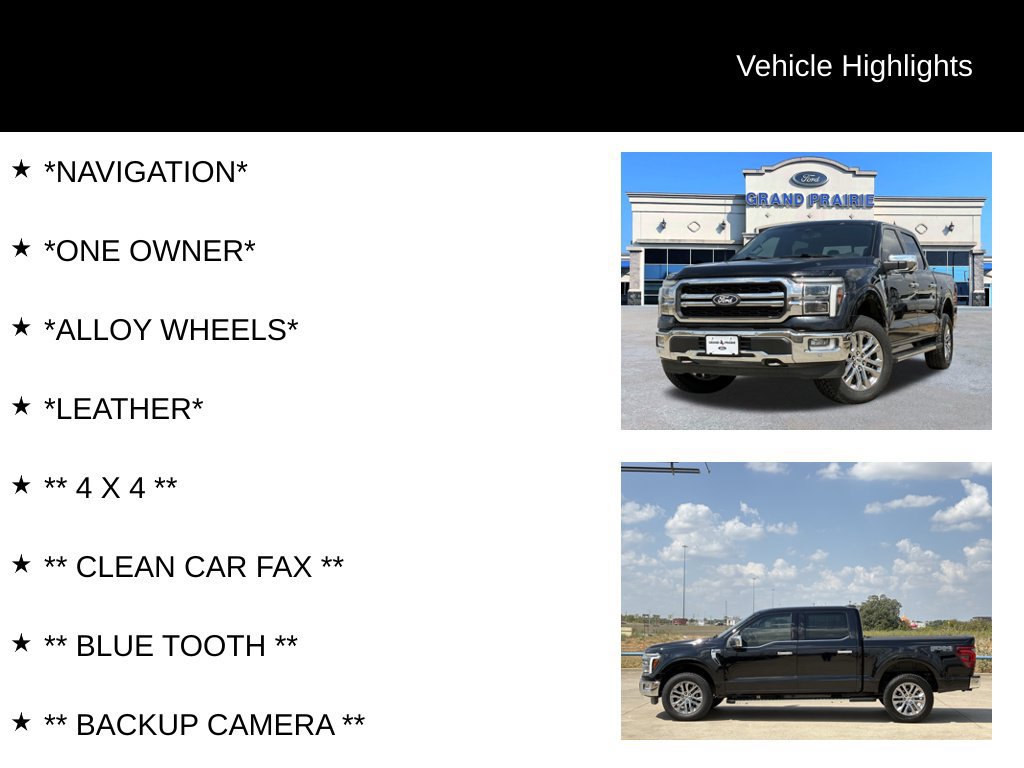 Certified 2024 Ford F150 Lariat w/ Bed Utility Package AWD/4WD image 4