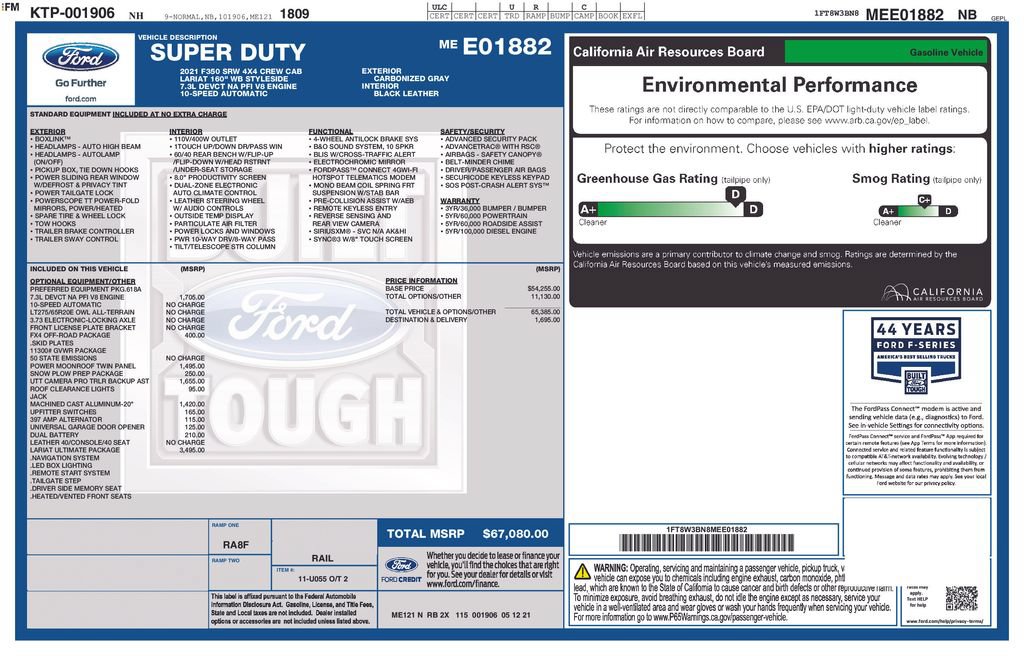 Certified 2021 Ford F350 Lariat w/ Lariat Ultimate Package AWD/4WD image 39