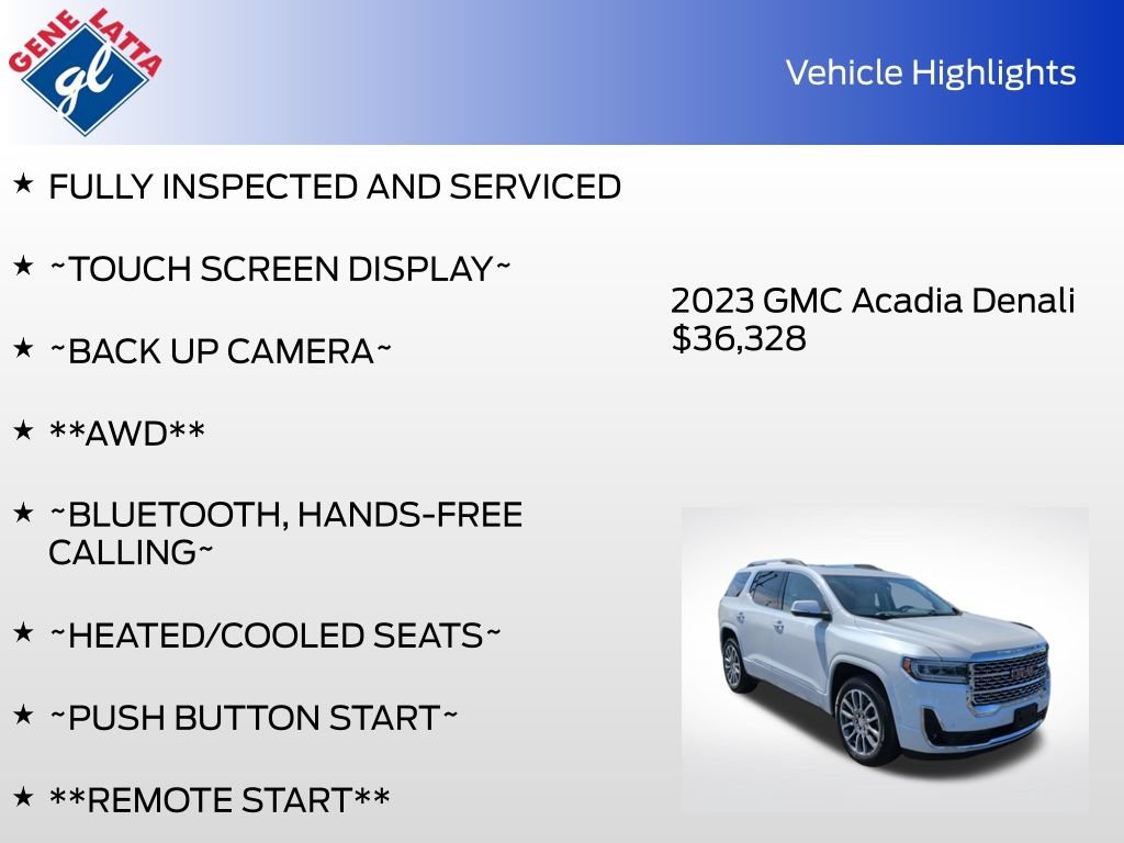 Used 2023 GMC Acadia Denali w/ Denali Ultimate Package AWD/4WD image 34