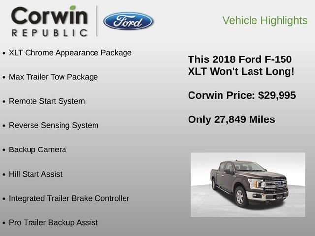 Certified 2018 Ford F150 XLT w/ Equipment Group 302A Luxury image 6
