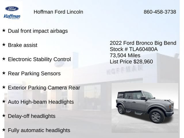Certified 2022 Ford Bronco Big Bend AWD/4WD image 30