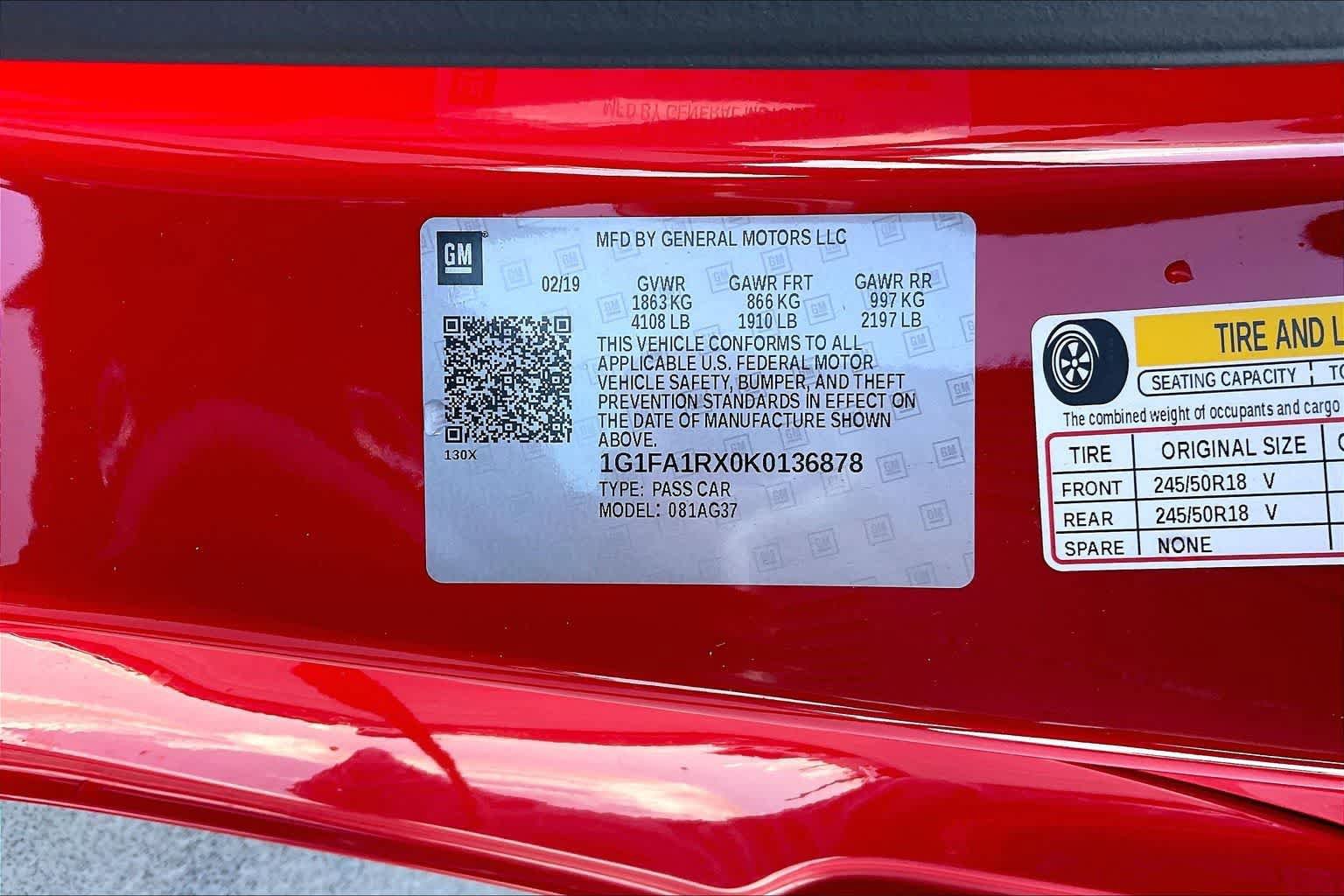 Used 2019 Chevrolet Camaro LS RWD image 19