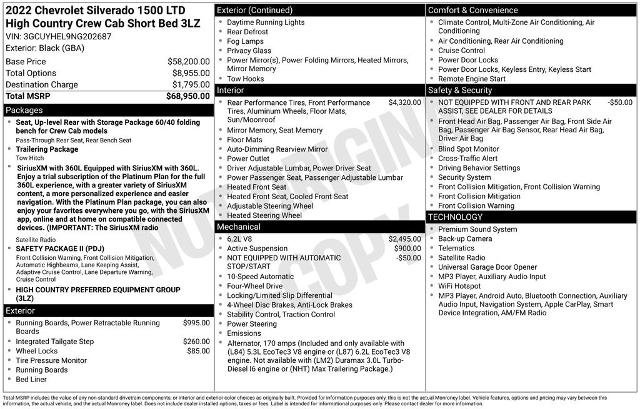 Used 2022 Chevrolet Silverado 1500 High Country AWD/4WD image 27