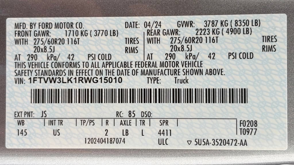Certified 2024 Ford F150 Lightning XLT AWD/4WD image 51