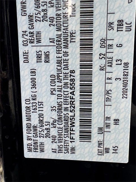 Certified 2024 Ford F150 Lariat w/ FX4 Off-Road Package image 33