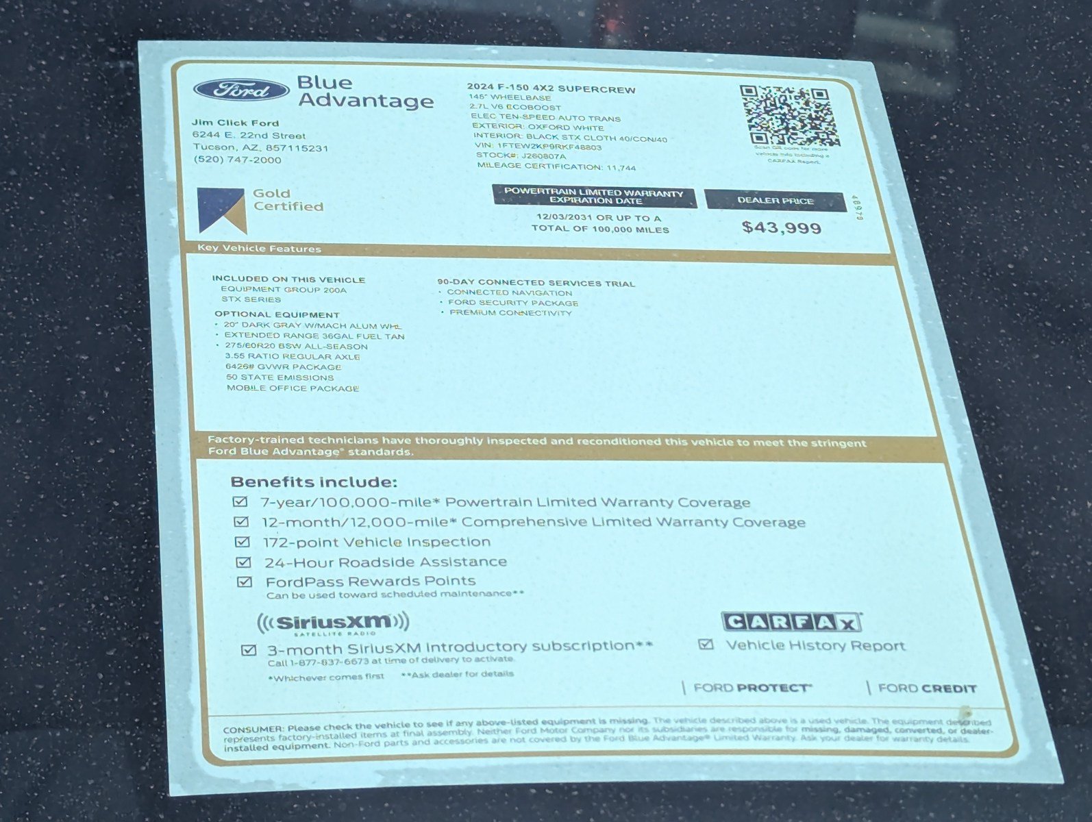 Certified 2024 Ford F150 STX w/ Mobile Office Package RWD image 14