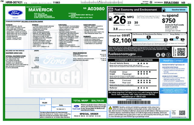 Certified 2024 Ford Maverick XLT w/ XLT Luxury Package FWD image 34
