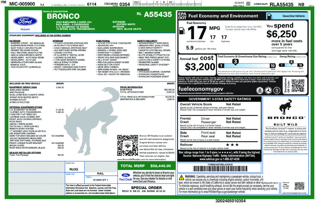 Certified 2024 Ford Bronco Badlands AWD/4WD image 34