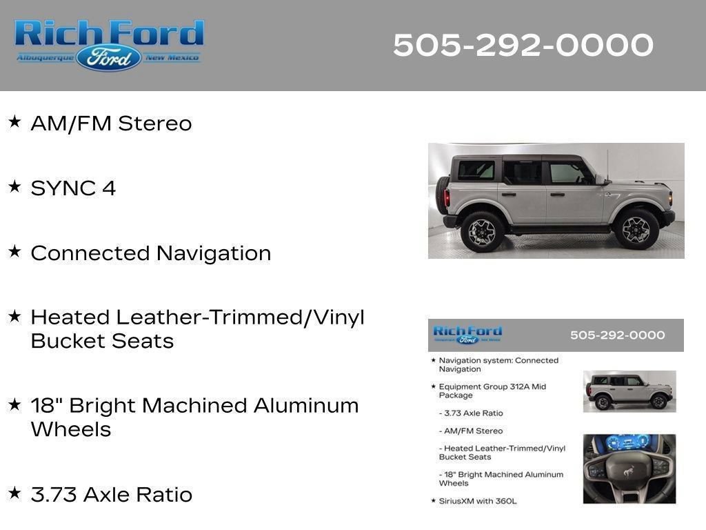 Certified 2026 Ford Bronco Outer Banks AWD/4WD image 50