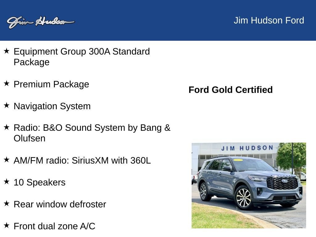 Certified 2025 Ford Explorer ST-Line w/ Premium Package RWD image 12