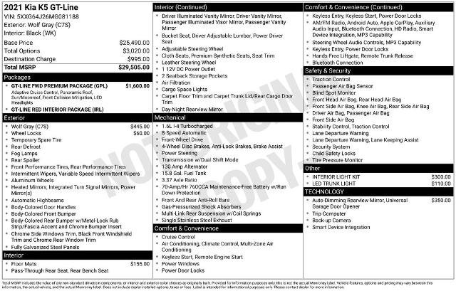 Used 2021 Kia K5 GT-Line w/ GT-Line FWD Premium Package image 6