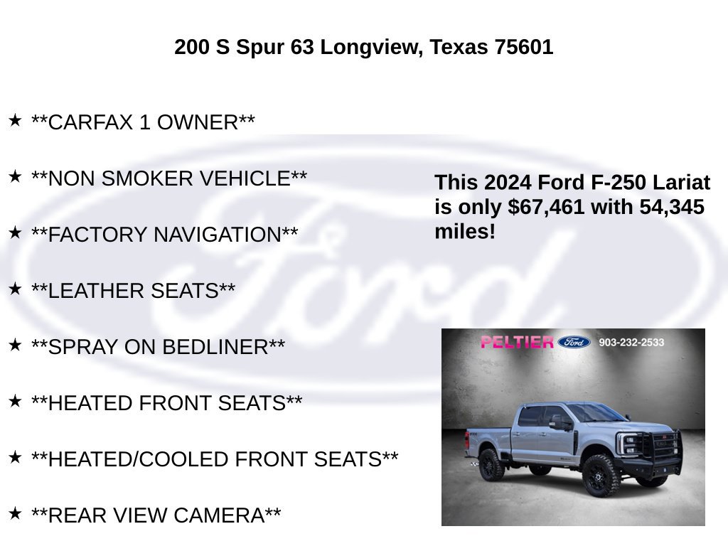 Certified 2024 Ford F250 Lariat w/ Lariat Ultimate Package AWD/4WD image 20